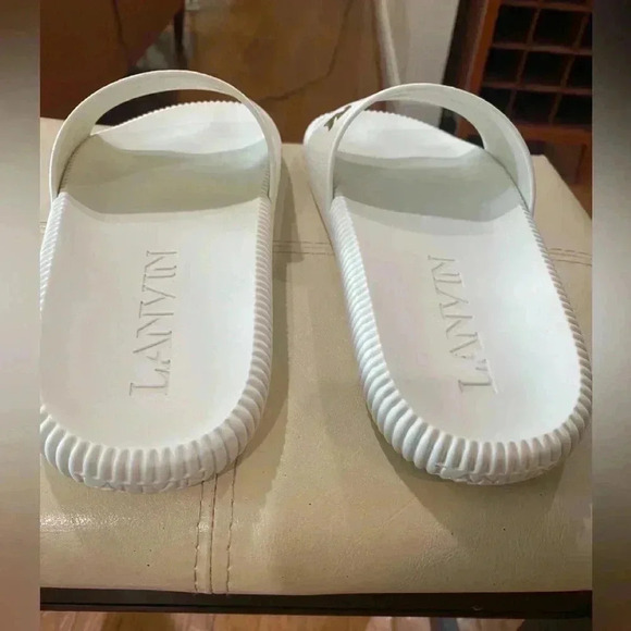 LANVIN Men’s Arpege Slide Logo Slip on Sandal flip flop Size 8.5 US / EU 42 main image 2